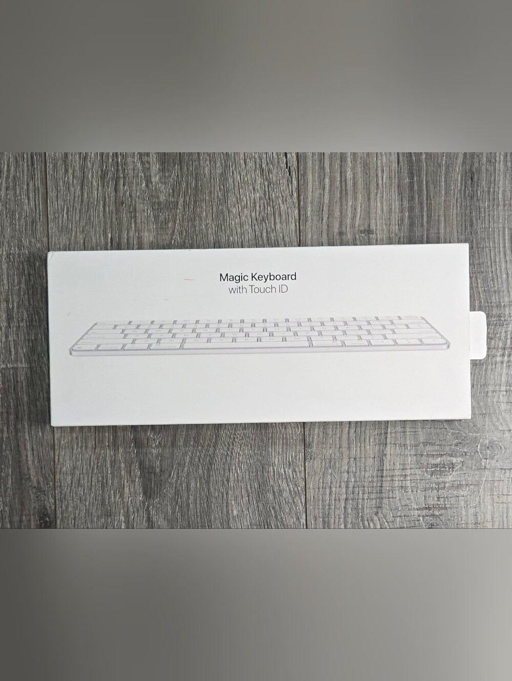 Apple Magic Keyboard with Touch ID A2449 White Silver Bluetooth Tested Working.